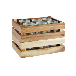 Superbox-cassetta in legno d'acacia cm.29x18,5...