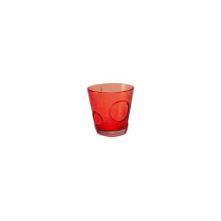Bicchiere vino 23 cl circle rosso 6178-c-2t-rd...